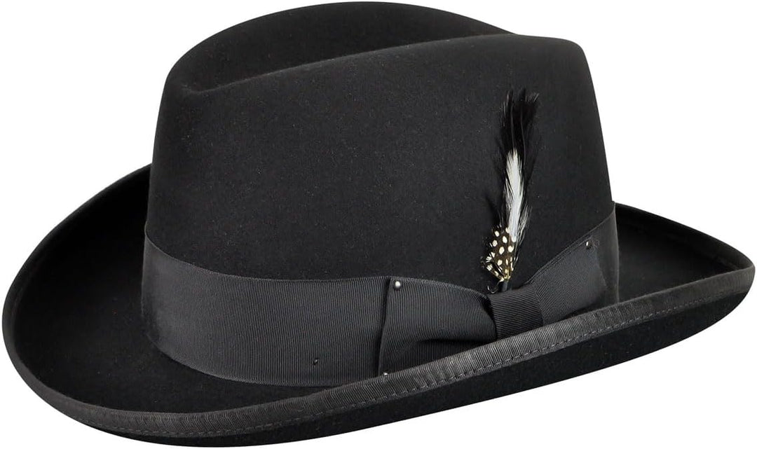Bailey 1922 Classic Homburg Hut Homburger Wollhut Wollfilzhut Filzhut Damen - Made in USA mit Ripsba
