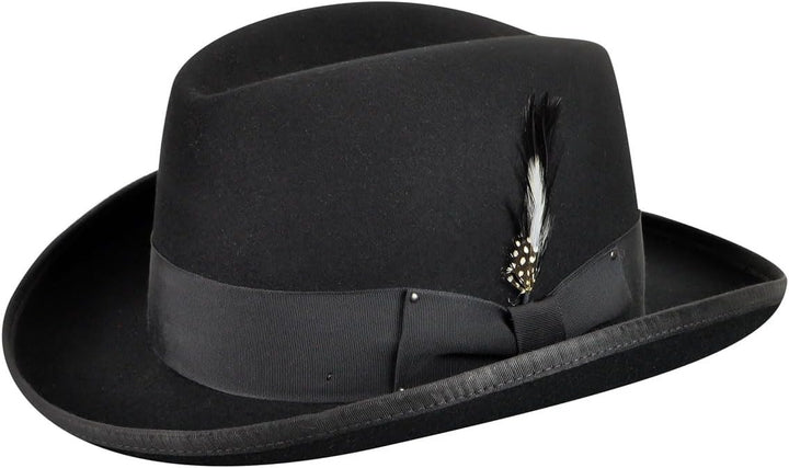 Bailey 1922 Classic Homburg Hut Homburger Wollhut Wollfilzhut Filzhut Damen - Made in USA mit Ripsba