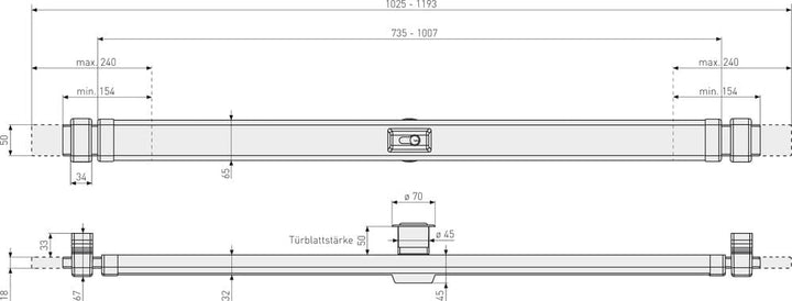 ABUS Panzerriegel PR2700 für Haus- und Wohnungstüren, braun, 49093 Braun mit Zylinder Single, Braun