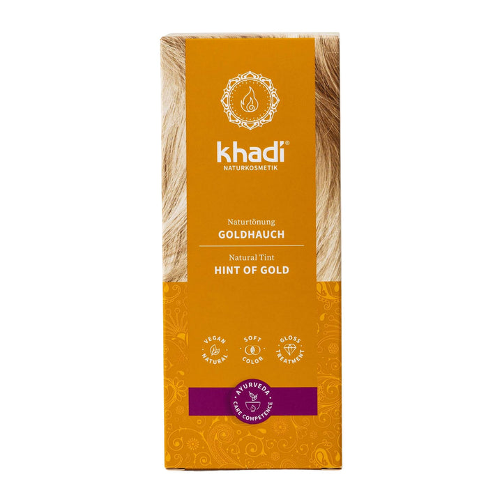 khadi GOLDHAUCH Pflanzenhaarfarbe - Haarfarbe für glänzenden Goldschimmer und für natürliche Blondre