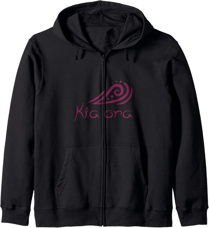 Kia Ora Hello Wave in Maori Neuseeland polynesische Geschenke Kapuzenjacke