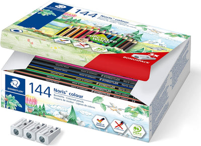 STAEDTLER Buntstifte Noris colour, rutschfeste Soft-Oberfläche, hohe Bruchfestigkeit, Made from Upcy