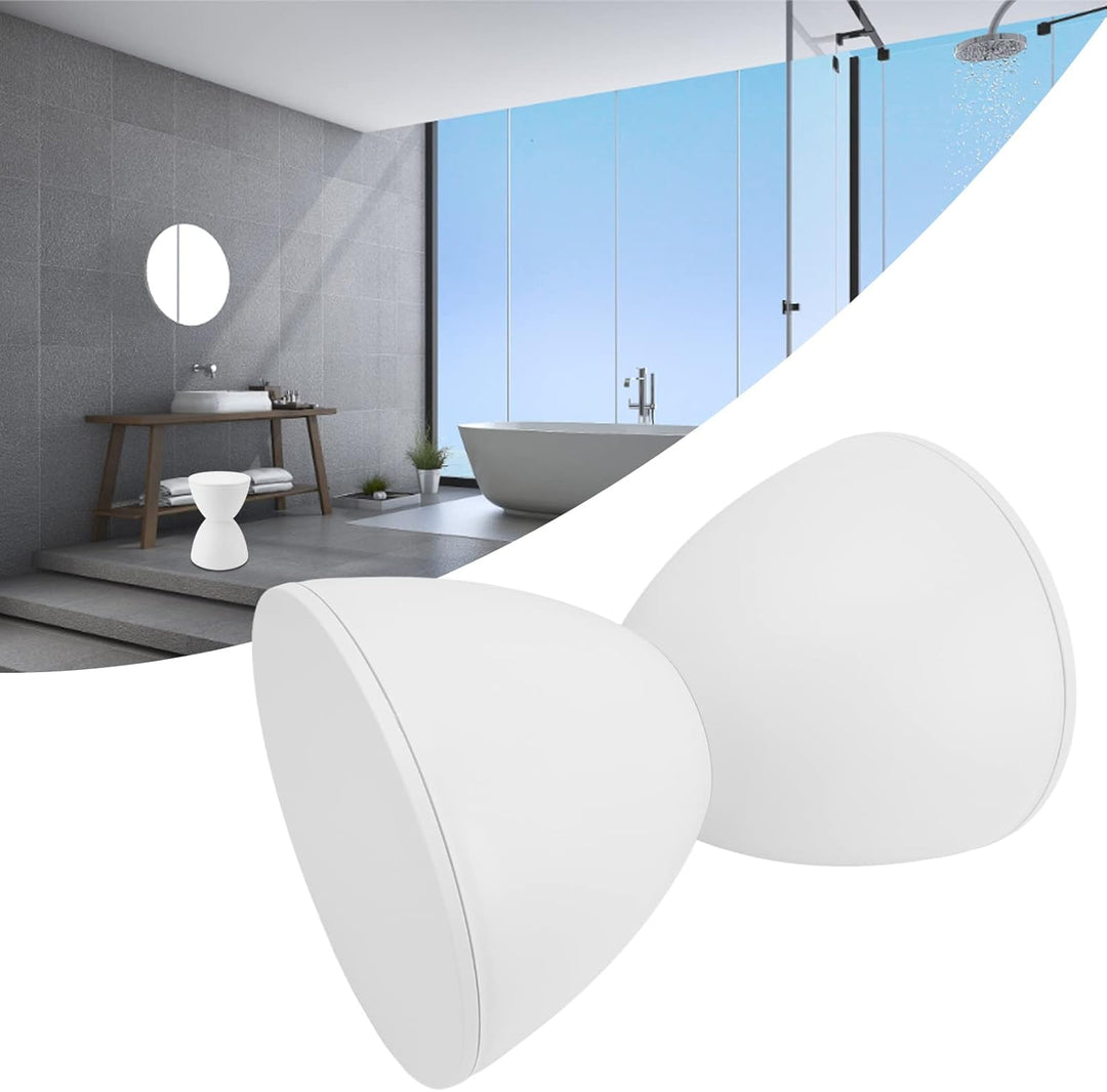 Badezimmer Hocker Kunststoff Sanduhrförmig Weiss Rund Moderner Beistelltisch für Wohnzimmer Umkleide