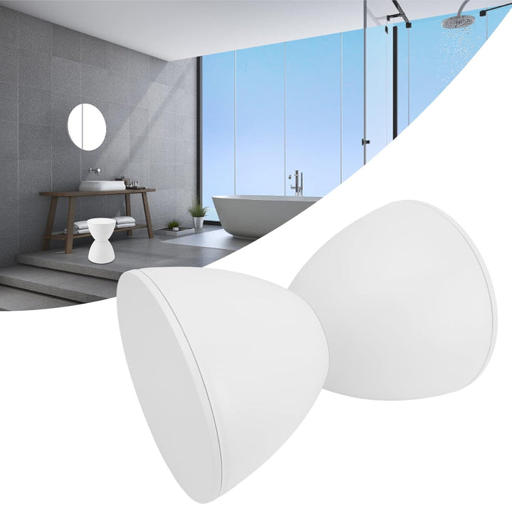 Badezimmer Hocker Kunststoff Sanduhrförmig Weiss Rund Moderner Beistelltisch für Wohnzimmer Umkleide