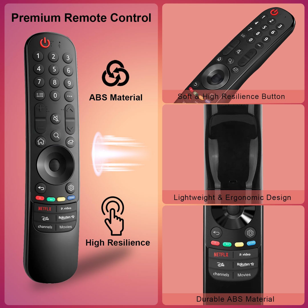 Ersatz für LG Magic Remote, MR24GA MR23GA MR22GN MR21GA MR20GA Universal Fernseher Fernbedienung kom