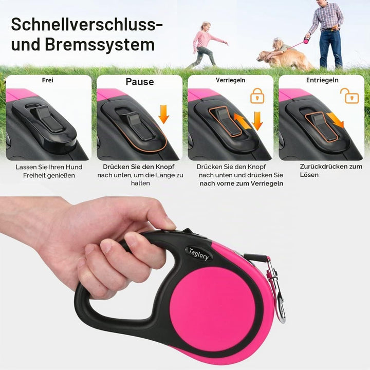 Taglory Hundeleine Rollleine für Kleine und Mittelgrosse Hunde bis 20kg, Hundeleine Ausziehbar mit A