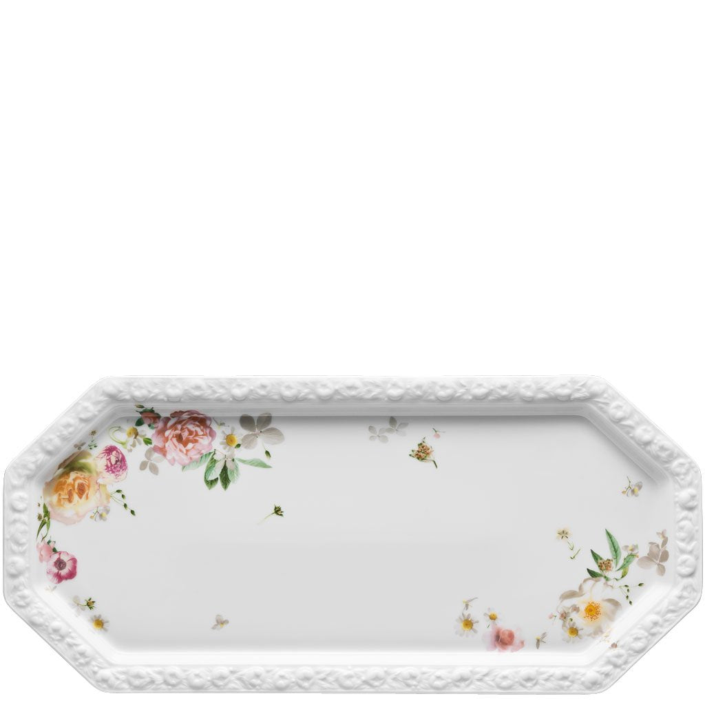 Rosenthal Maria Pink Rose Kuchenplatte rechteckig