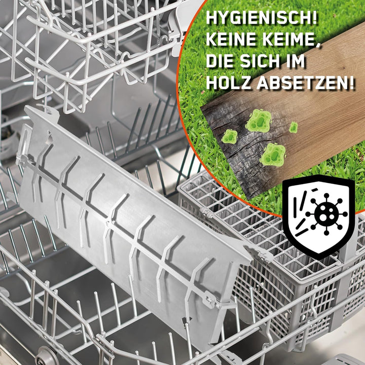FENNEK Edelstahl Flammlachshalter für Feuerschalen & Kugelgrills | mit speziellem Spannmechanismus-