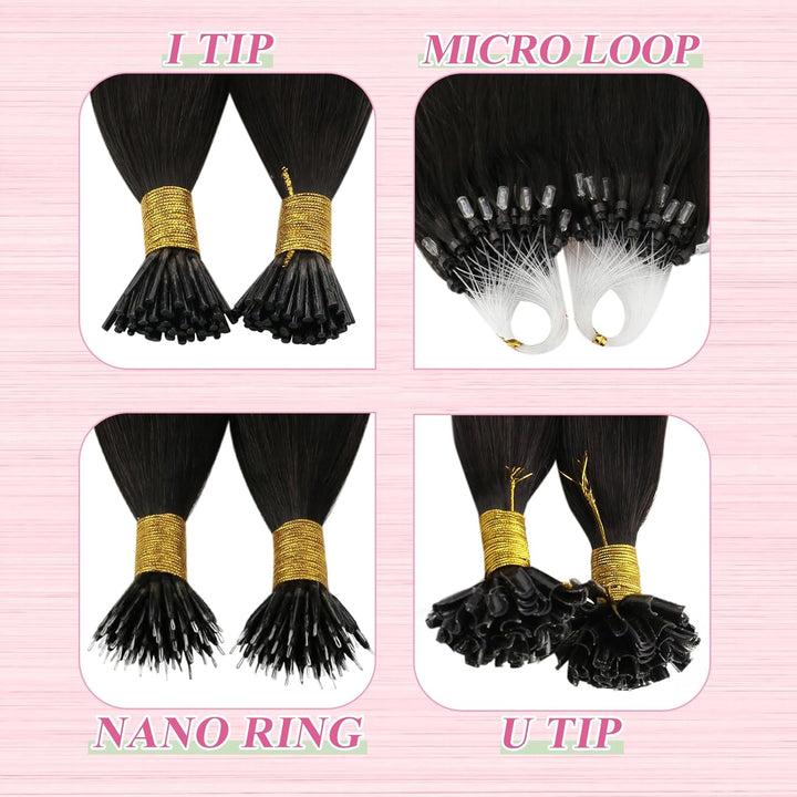 YoungSee Extensions Echthaar Bondings Balayage Echthaar Extensions Bondings 55cm Bonding Extensions