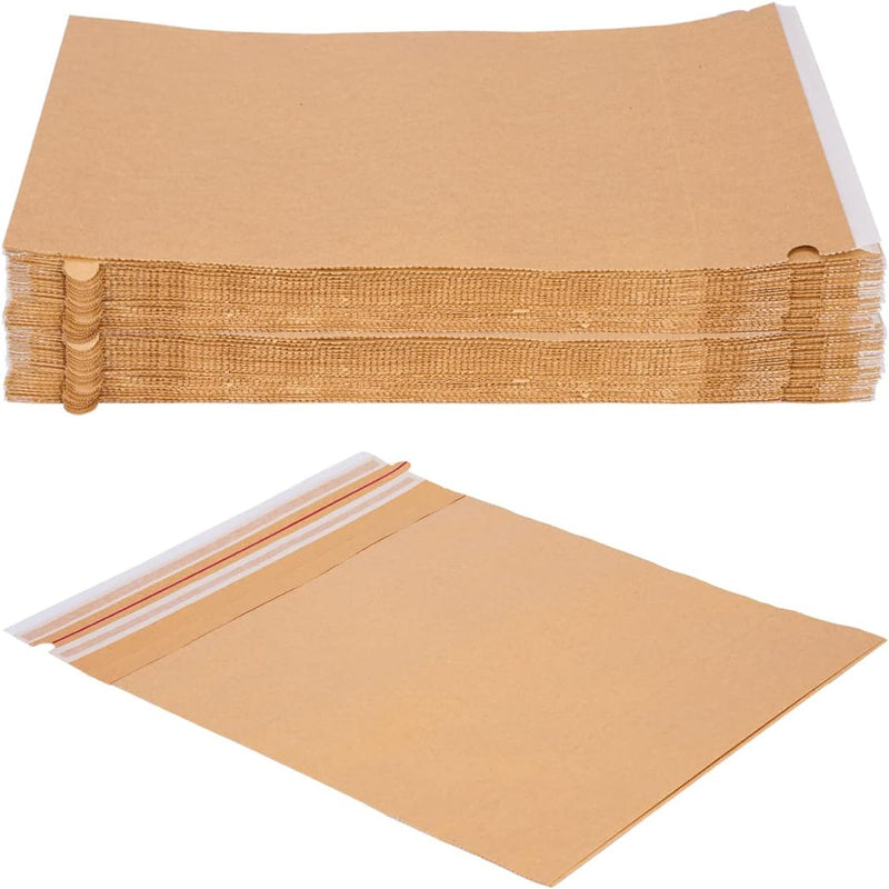 100 Versandbeutel aus Kraftpapier 120 g/m² wiederverschliessbar 34 x 37 cm | Grösse und Stückzahl wä