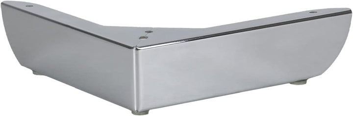 P17 - GROSSETO New | Set 4 Metallfüsse +16 Schrauben | Finish: Chrom | Masse: Höhe 5,5 cm Länge und
