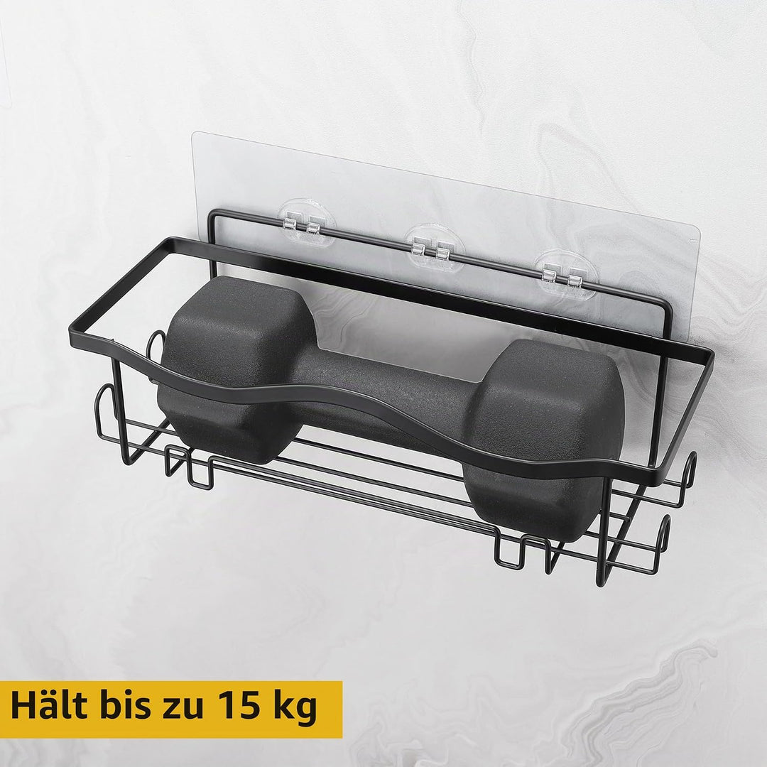 ALOCEO Duschablage ohne Bohren 3 Stück, Rostfrei Dusch Organizer, Shampoo Halterung für Dusche, Schw