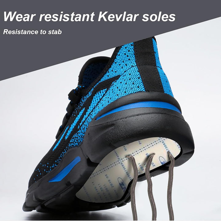 HYCOPROT Sicherheitsschuhe Herren Damen Stahlkappe Sneaker Leicht Atmungsaktiv Arbeitsschuhe Stahlka