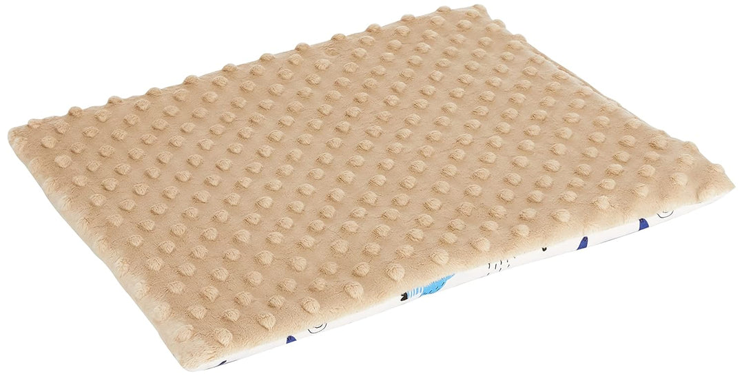 Medi Partners Babydecke Krabbeldecke mit Kissen 100% Baumwolle Minky Kinderdecke gross zweiseitig 75