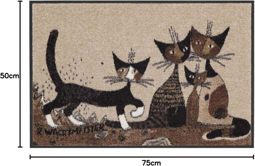 Salonloewe Rosina Wachtmeister Fussmatte Serafino & Friends 50x75 cm Eingangs-Matte waschbar Fussabt
