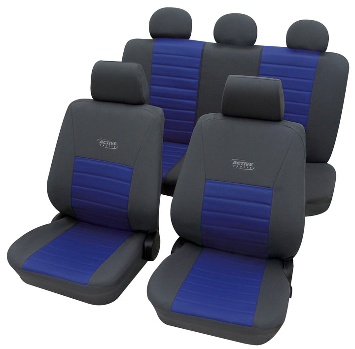 PETEX Sitzbezugset Universal Eco Class Active Sports blau 11-teilig Grösse SAB 1 Vario