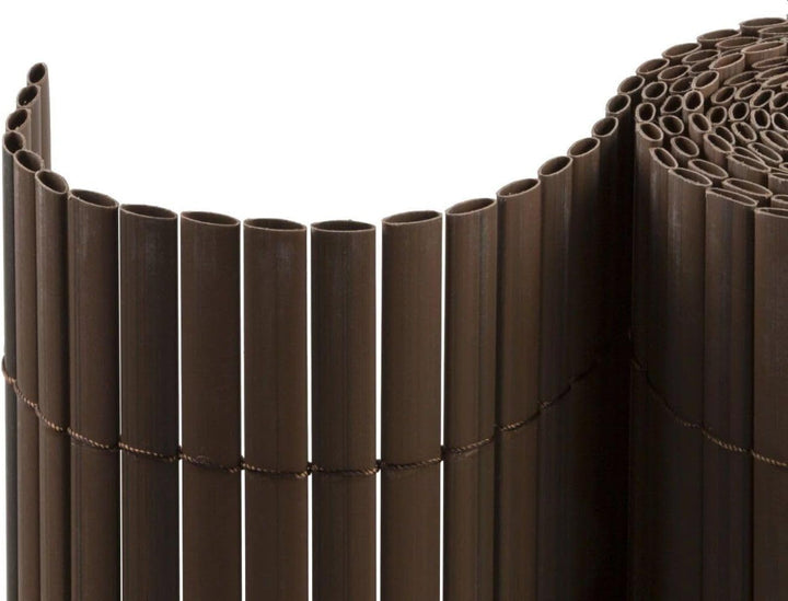 casmartis PVC Sichtschutzmatte - braun - 120 x 500 cm - Zaunsichtschutz, Sichtschutzzaun, Balkonverk