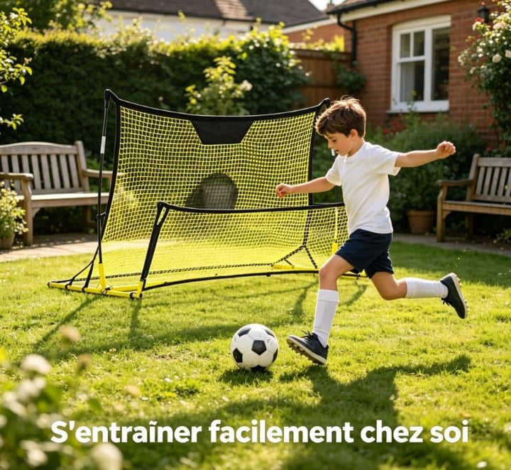Fussball-Rebounder, 2-in-1Rebounder-Netz, 180 x 41cm klein & 180 x 140cm gross, Bounce Back Netz für