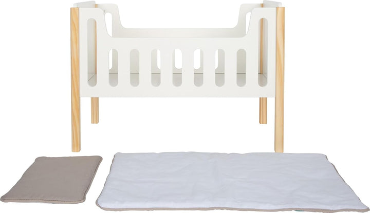 small Foot Cuna de Madera para muñecas Little Button, Incl. Ropa de Cama, para niños a Partir de 3 a