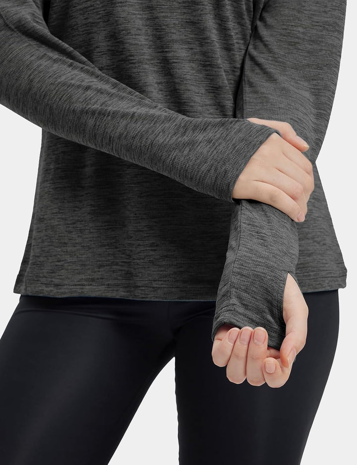 donhobo Damen Sport Shirt Langarm Laufshirt UPF 50+ UV Schutz Schnelltrocknend Pullover Sweatshirts