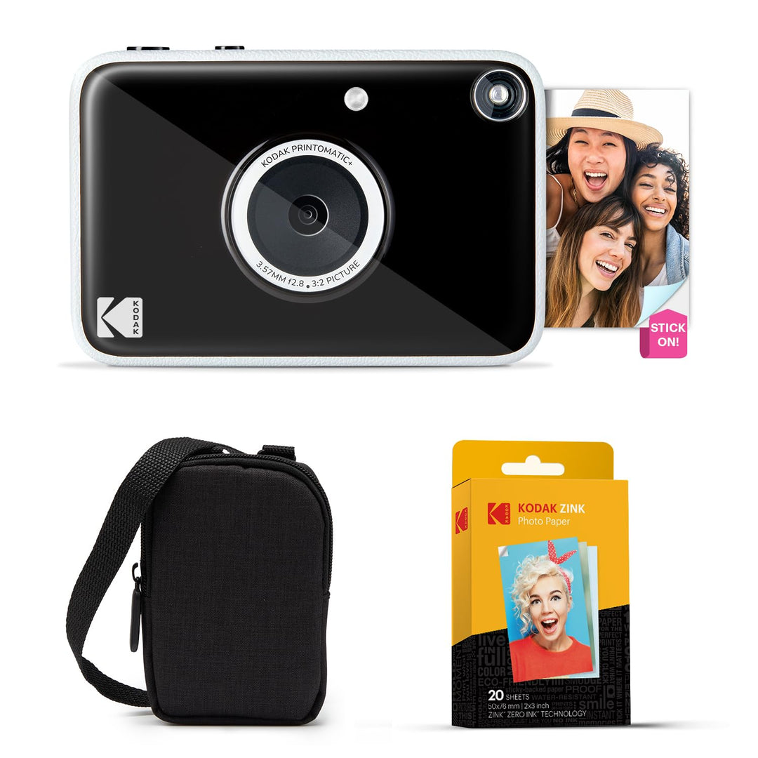Kodak Printomatic+ Sofortbild Digitalkamera Starter-Set mit Tasche und 20er Zink-Fotopapier – 10MP,