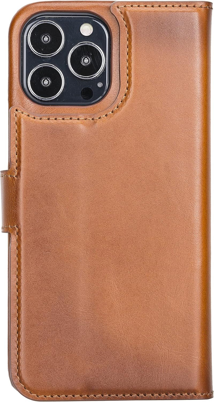 Solo Pelle Lederhülle kompatibel für iPhone 13 Pro Max in 6.7 Zoll abnehmbare Hülle (2in1) inkl. Kar
