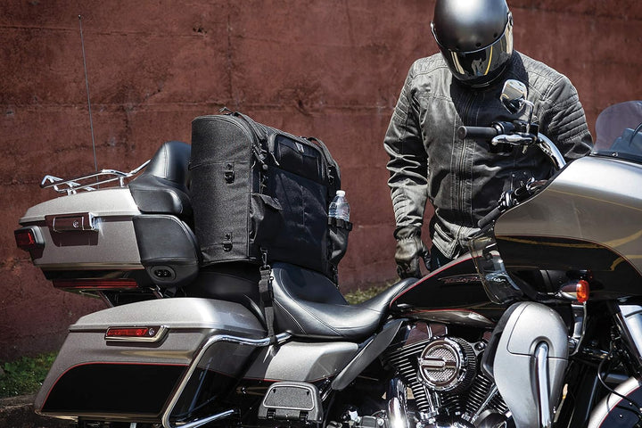 Kuryakyn 5286 Momentum Wanderer Motorrad Reisegepäck: Wetterfeste Tourensatteltasche, schwarz