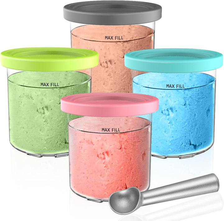 4er Set Creami Behälter für die Ninja Creami Eismaschine - Kompatibel mit NC301 NC300 NC299AMZ-Serie
