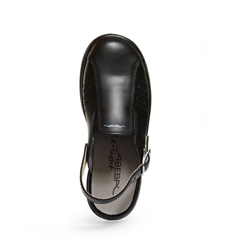 Abeba Clog 711042 - x-Light, Glattleder Schwarz, zertifiziert, Grösse 48 48 EU, 48 EU
