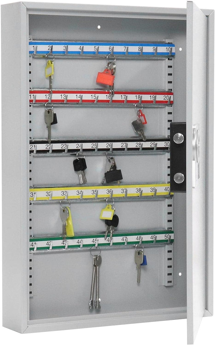 Rottner T06019 S50 ELEKTRONIK SCHLÜSSELSCHRANK, hellgrau, Large 50 Keys, 50 Keys