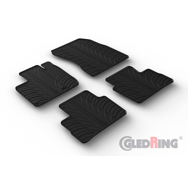 Gledring Satz Gummimatten kompatibel mit Nissan Qashqai III (J12) 2021- (T Profil 4-teilig + Montage