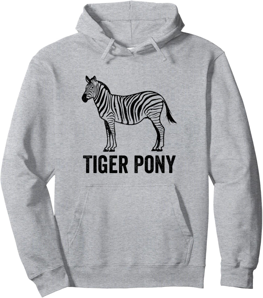 Lustiges Zebra-Tiger-Pony Pullover Hoodie