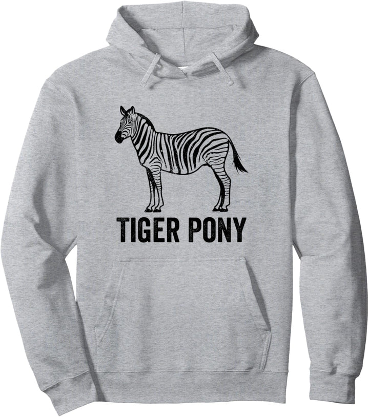 Lustiges Zebra-Tiger-Pony Pullover Hoodie