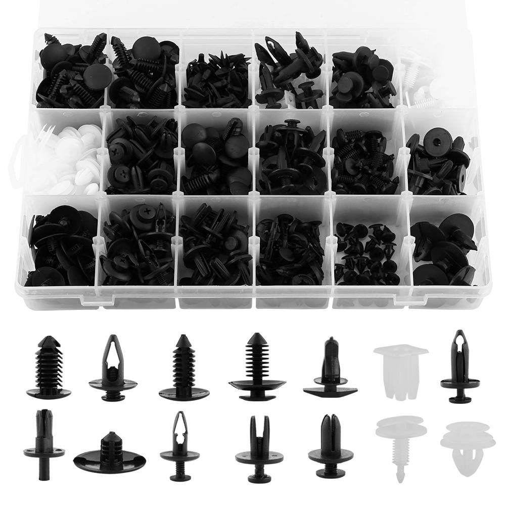 Keenso Auto Kunststoffnieten Set, 415 Stück 18 Grössen Auto Kunststoffnieten Befestigungsclip für Au