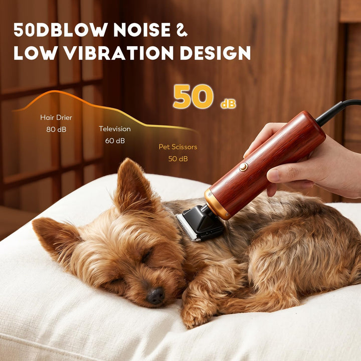 CGOLDENWALL Hundeschermaschine Leise Profi 55W, Geräusch- Und Vibrationsarm Katze Tierhaarschneider,