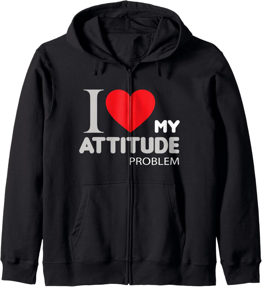 Lustig Ich liebe mein Einstellungsproblem Humor Sarkastische Kapuzenjacke