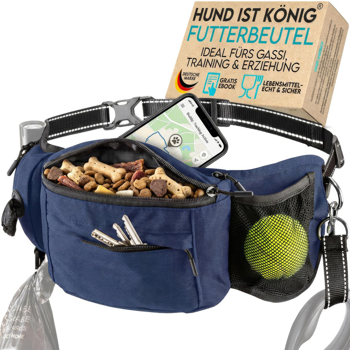 HUND IST KÖNIG Leckerlitasche für Hunde Leckerlis & Hundezubehör - Robuste Bauchtasche Hund - Futter