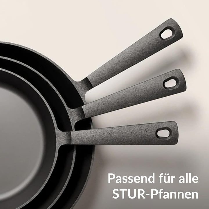 STUR - Griffschutz aus pflanzlich gegerbtem Echtleder – Pfannenstiel Hitzeschutz für Pfannen aus Eis