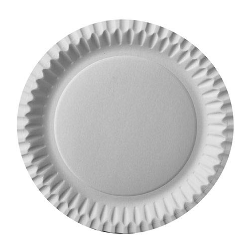 tradingbay24 Teller, Pappe rund Ø 23 cm Weiss tbU90135 Einwegteller Pappteller, 500 Stück