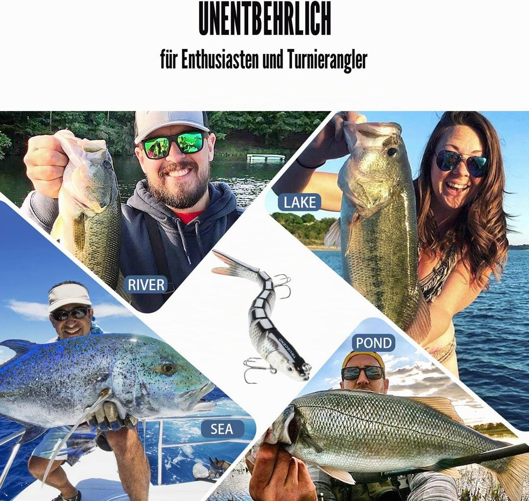 TRUSCEND Angelköder Crankbait, Alle Wasserschichten Serie, Hängend/Langsam/Sinkend Schwimmend/Sinken