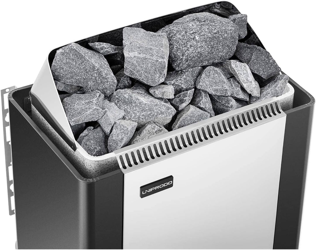 UNI_SAUNA_S9.0KW Saunaofen elektrisch 9 kW 30 bis 110 °C inkl. Steuerung Überhitzungsschutz Timer Ze