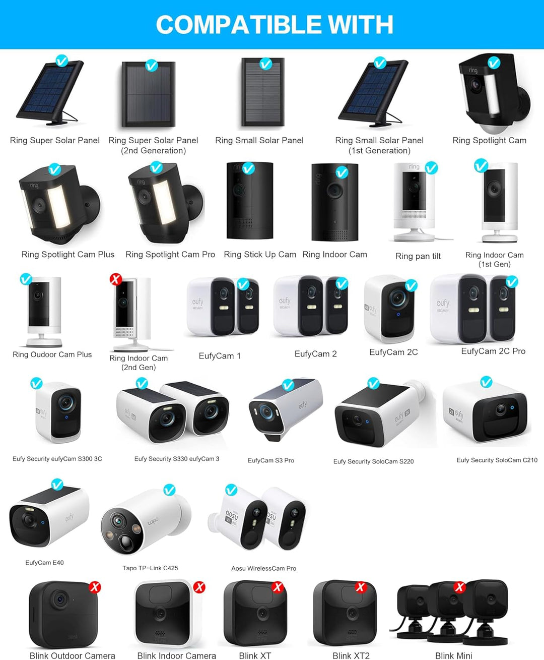 Kamera Halterung für Ring Aussenkamera &amp; Innenkamera, Masthalterung für Ring Stick Up Cam/Pro, Pole