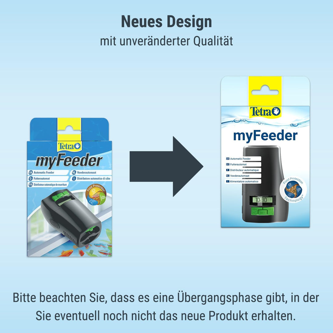 Tetra myFeeder Futterautomat für Zierfische im Aquarium, anthrazit, inklusive Batterien ohne Batteri