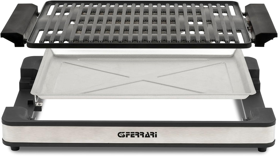 G3 Ferrari G10206 Tito Elektrogrill, 1800 W, Temperaturregelung, XL-Grillplatte 36,5 x 25,5 cm, Sich