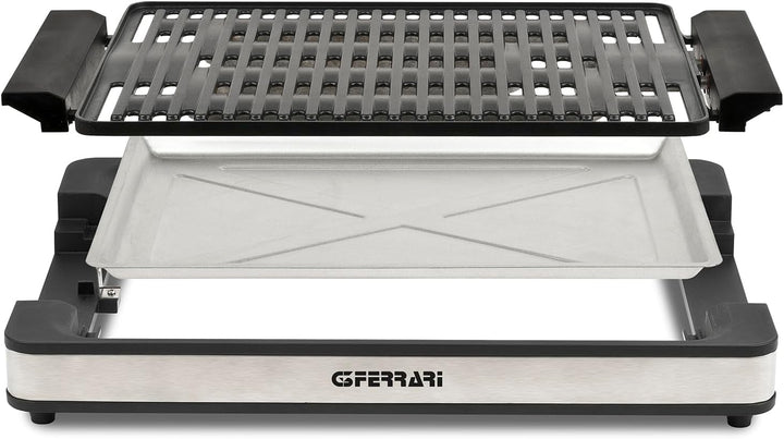 G3 Ferrari G10206 Tito Elektrogrill, 1800 W, Temperaturregelung, XL-Grillplatte 36,5 x 25,5 cm, Sich
