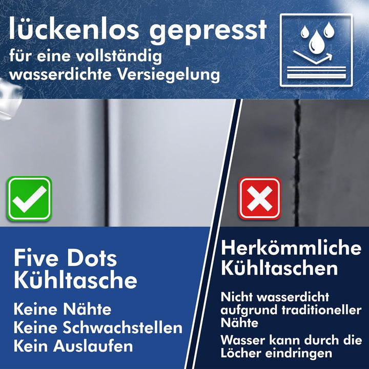 Kühltasche faltbar zum Einkaufen & Picknick - Kühltasche gross Auto als Thermotasche & Picknicktasch