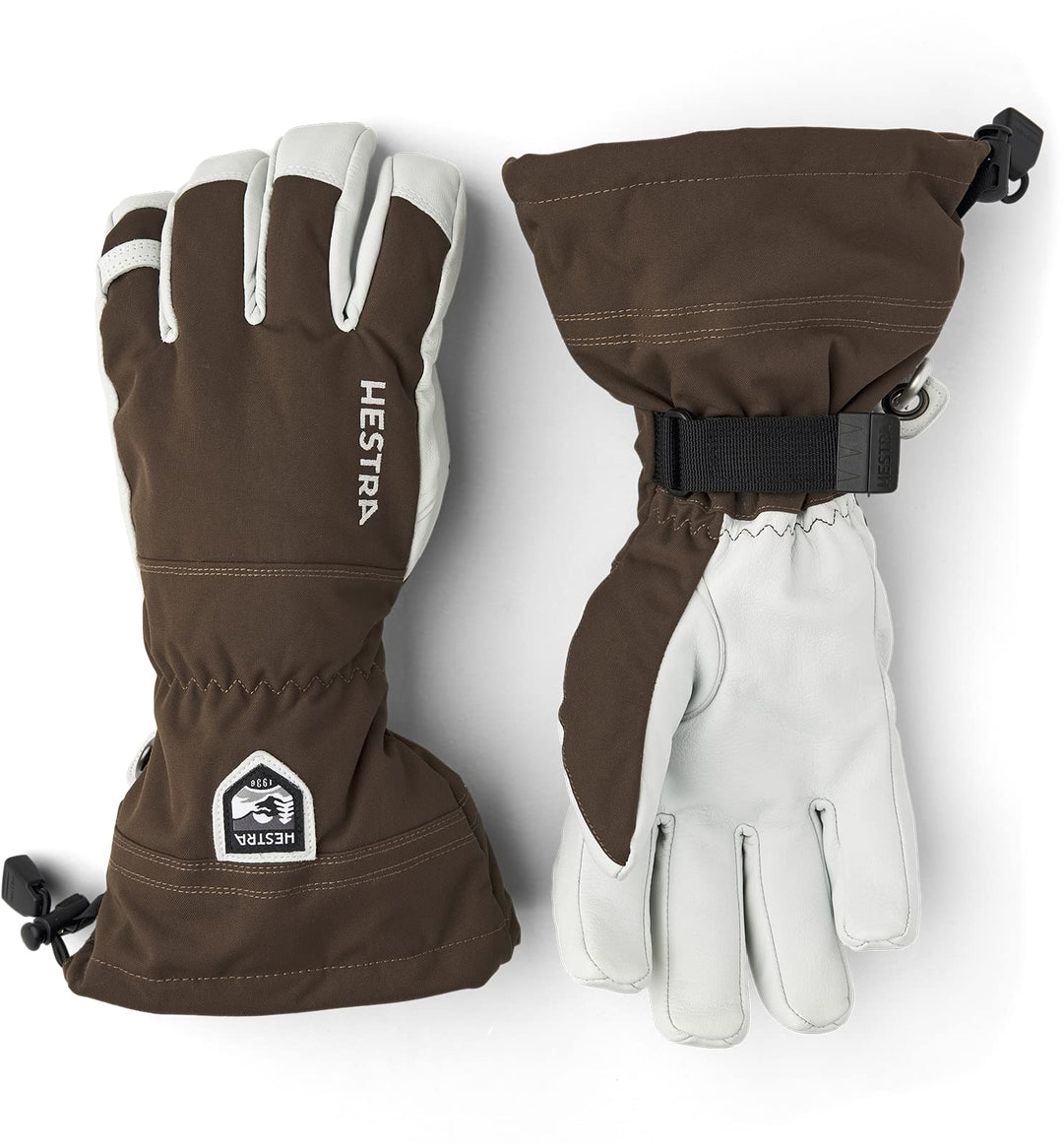 Hestra Heli Ski 5-Finger Handschuhe Skihandschuhe Fingerhandschuhe Damen/Herren - mit Futter, Klettv