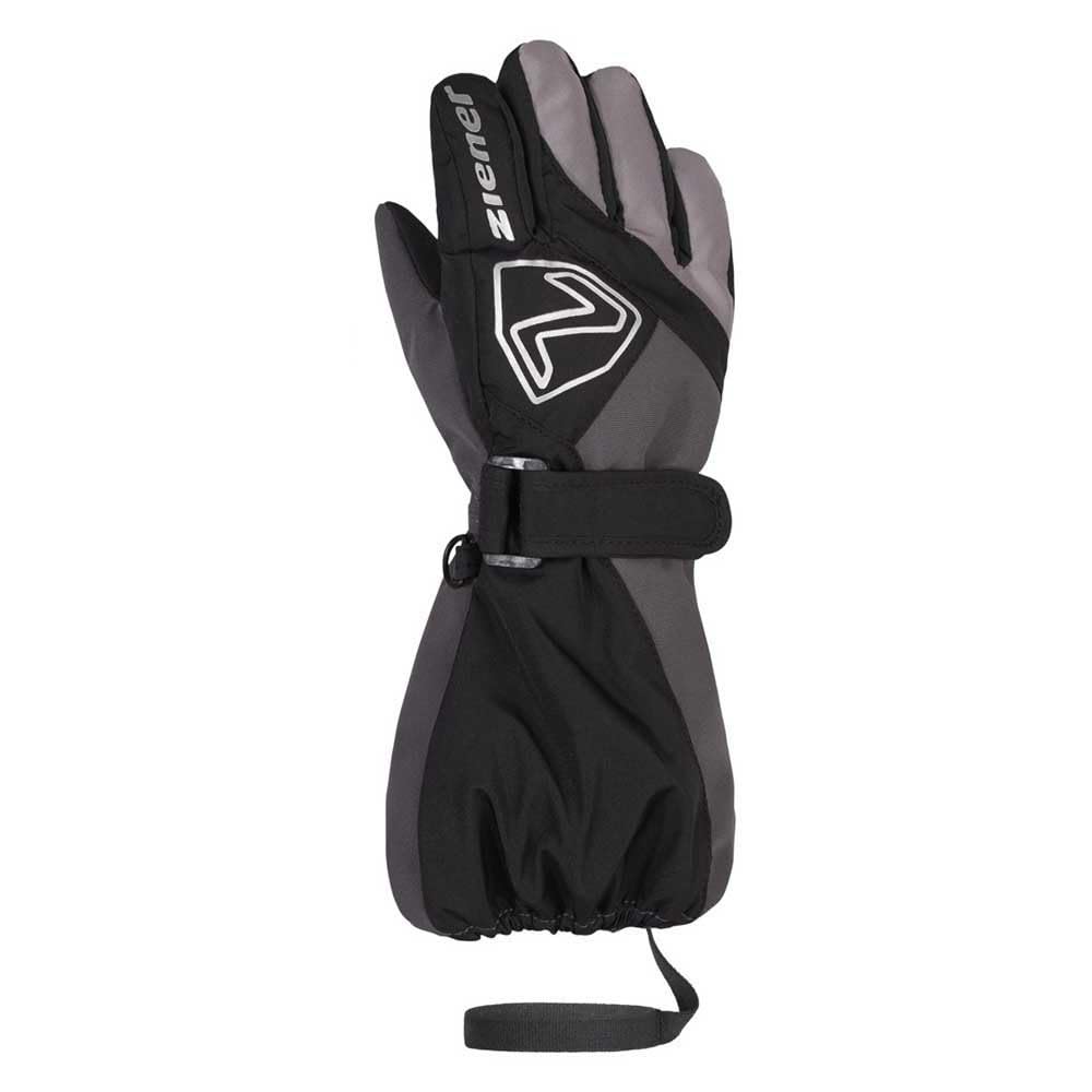 Ziener Unisex Baby Lauro Ski-Handschuhe/Winter | wasserdicht, Lange Stulpe, reflektierend 92cm black