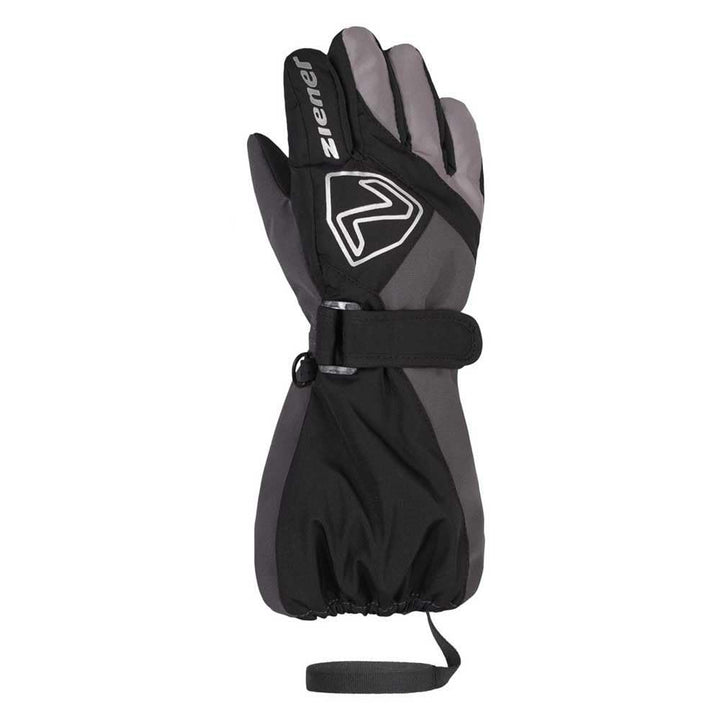 Ziener Unisex Baby Lauro Ski-Handschuhe/Winter | wasserdicht, Lange Stulpe, reflektierend 92cm black