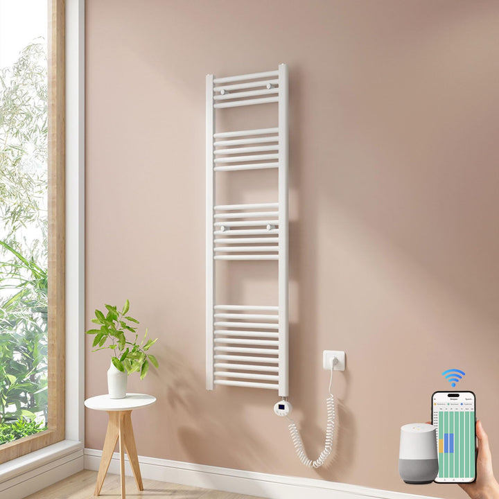 Heilmetz Smart WiFi Badheizkörper Elektrisch 140x40cm Elektrischer Handtuchtrockner mit Thermostat u
